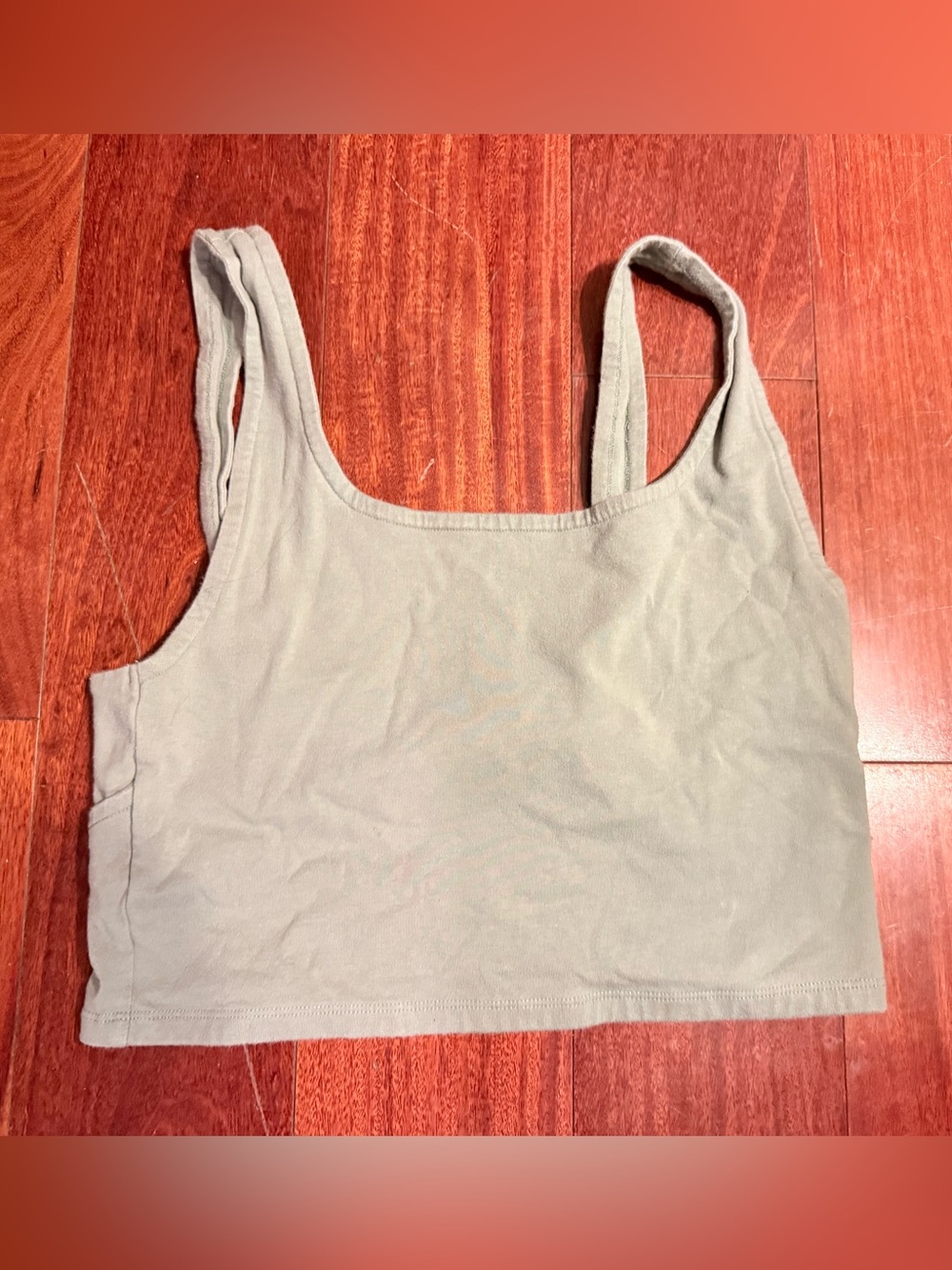 American Eagle Outfitters Cropped Tank in Sage